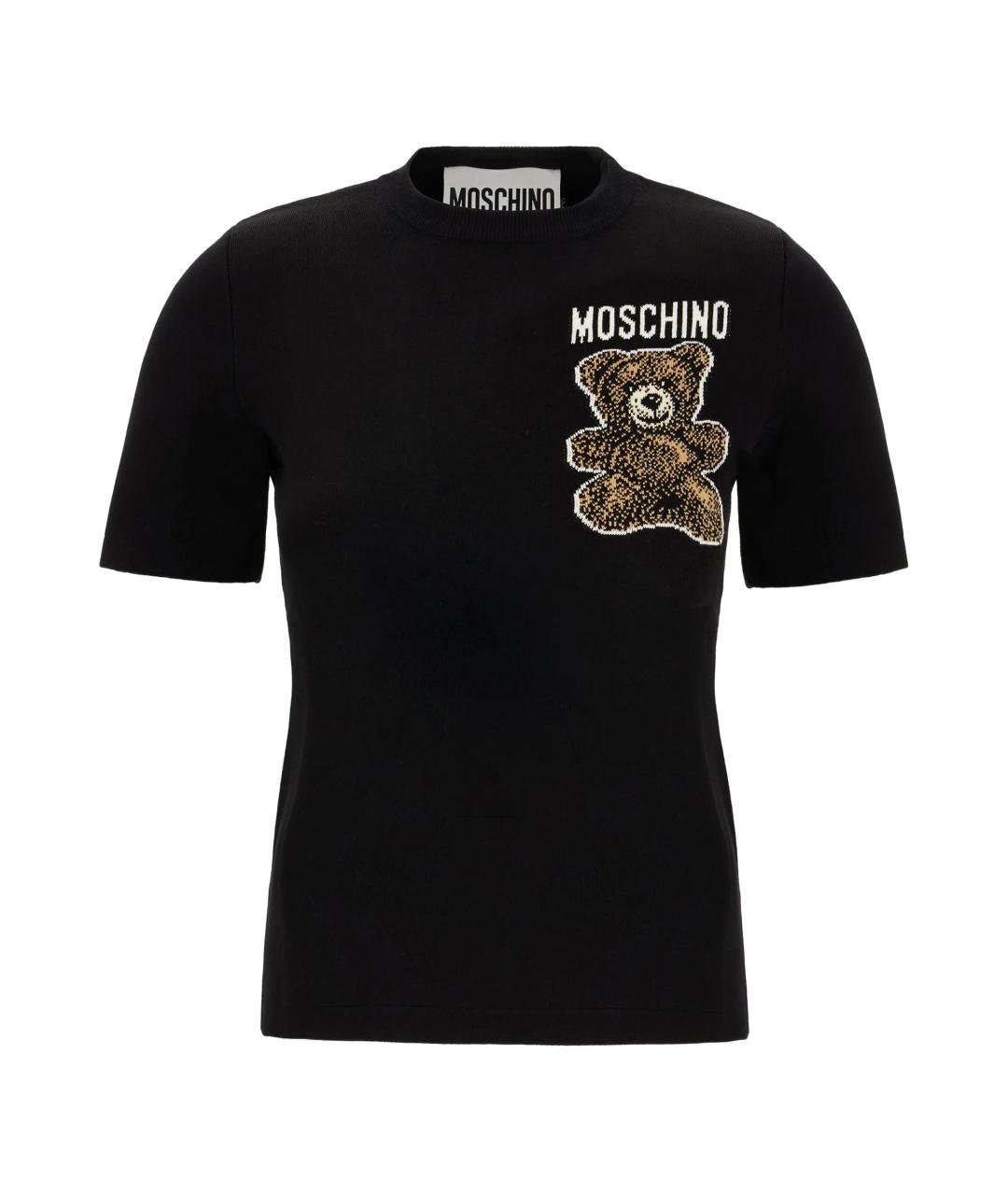 MOSCHINO Черный хлопковый джемпер / свитер, фото 1
