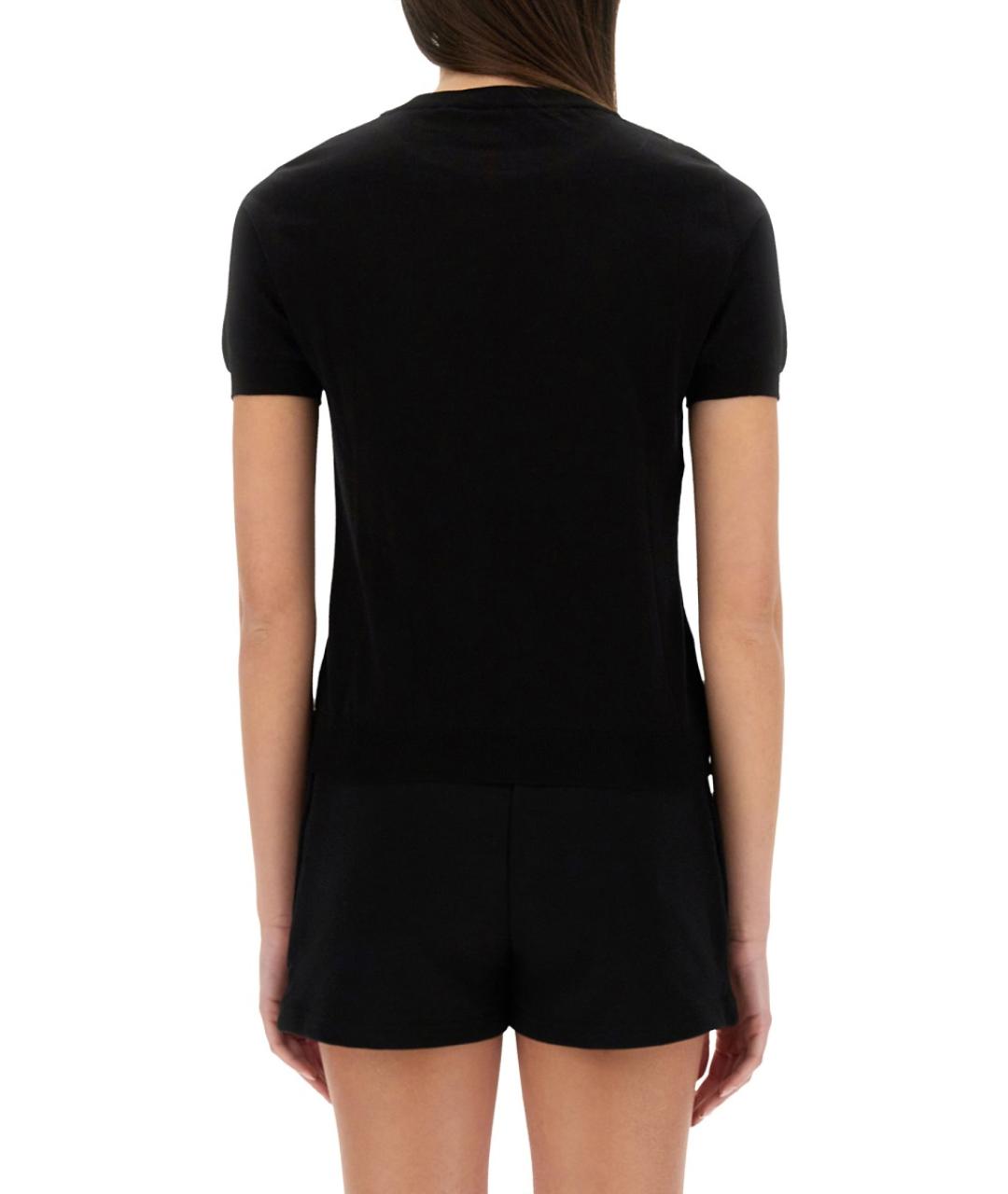 MOSCHINO Черный хлопковый джемпер / свитер, фото 4