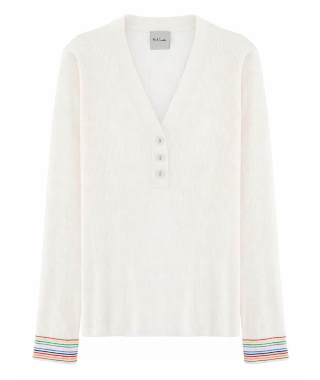 PAUL SMITH Белый хлопковый джемпер / свитер, фото 1