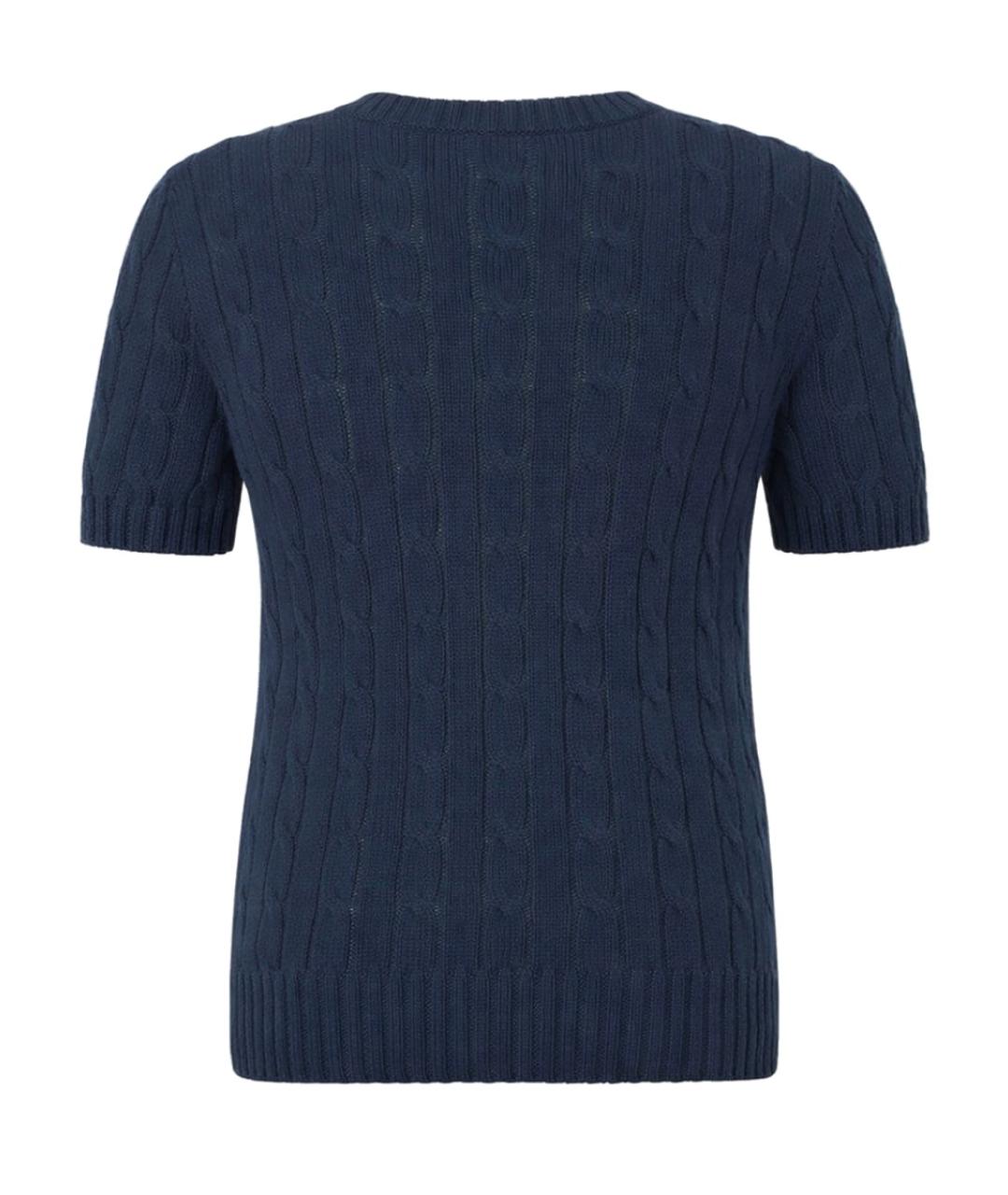 POLO RALPH LAUREN Синий хлопковый джемпер / свитер, фото 2