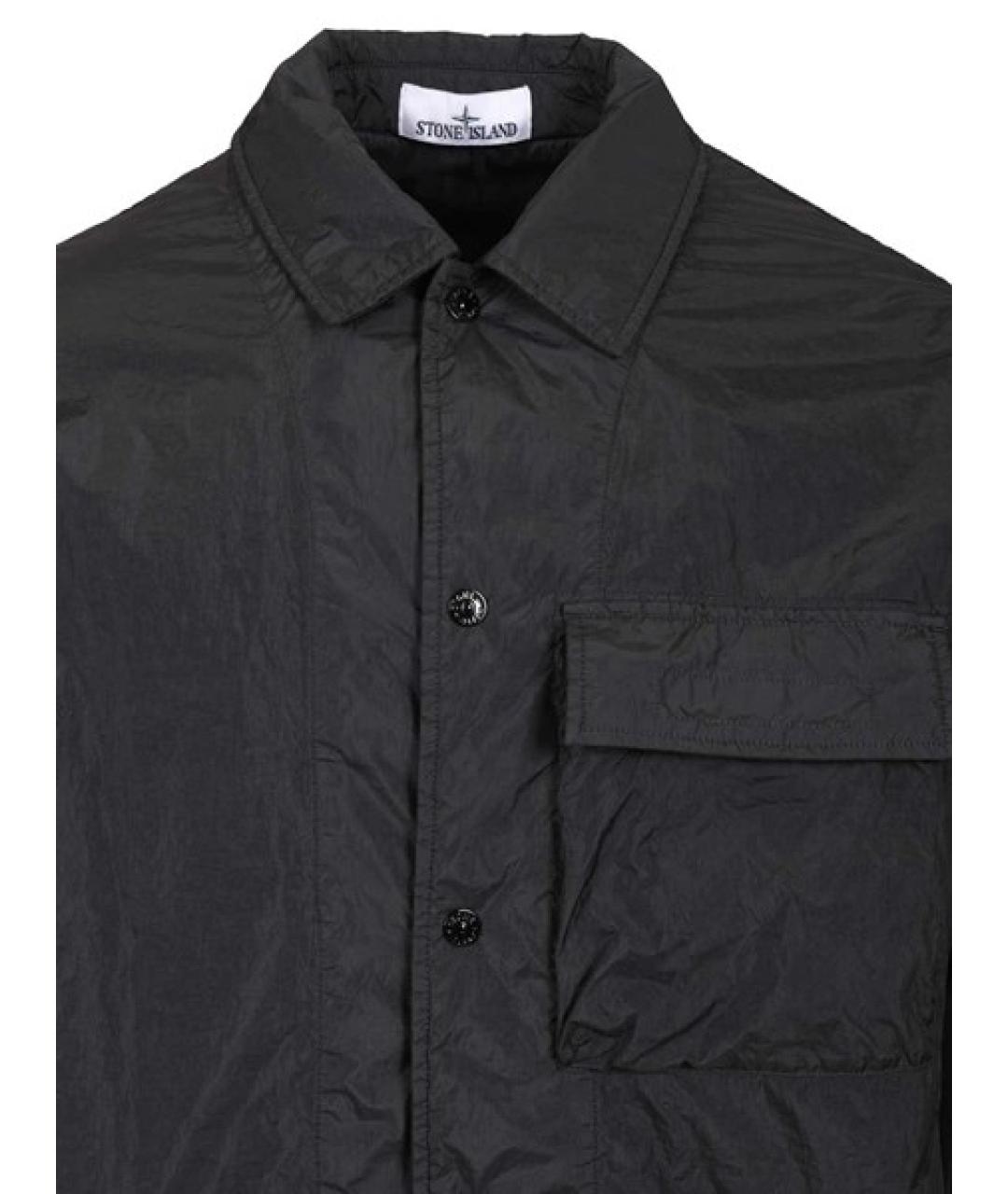 STONE ISLAND Темно-синяя полиамидовая куртка, фото 3