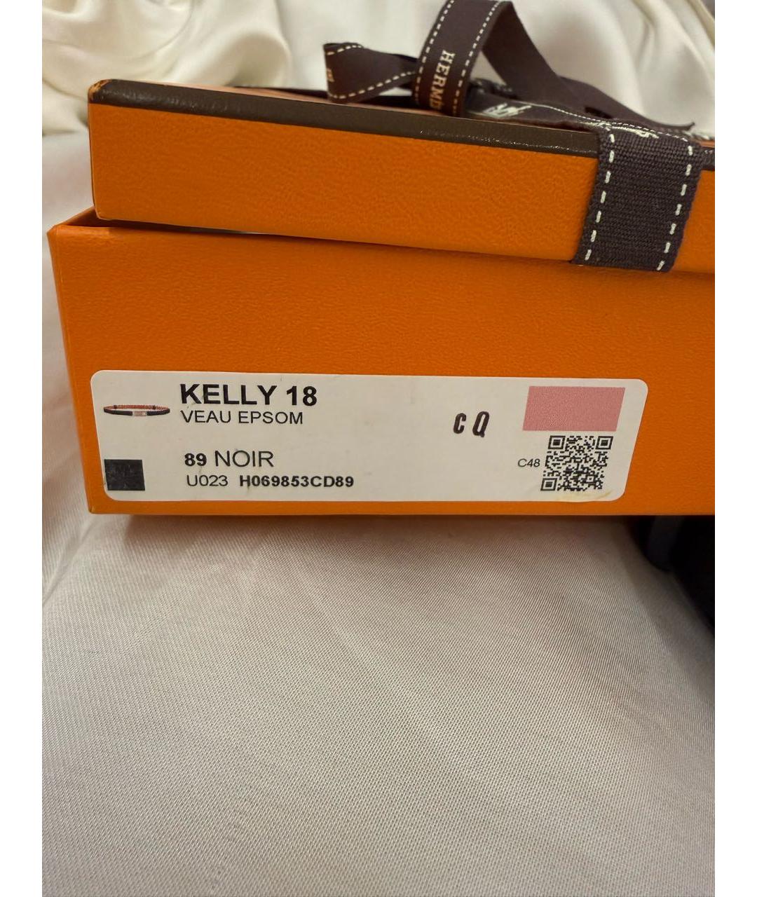 HERMES Черный кожаный ремень, фото 4