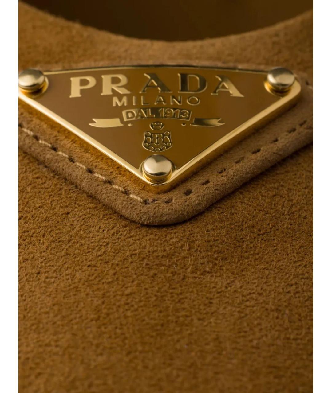 PRADA Коричневые замшевые балетки, фото 5