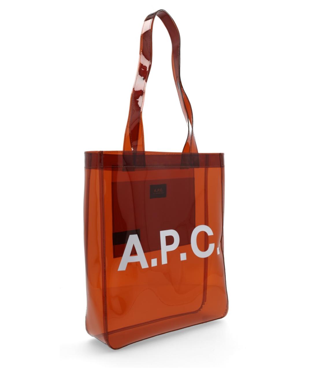 A.P.C. Оранжевая сумка тоут, фото 3