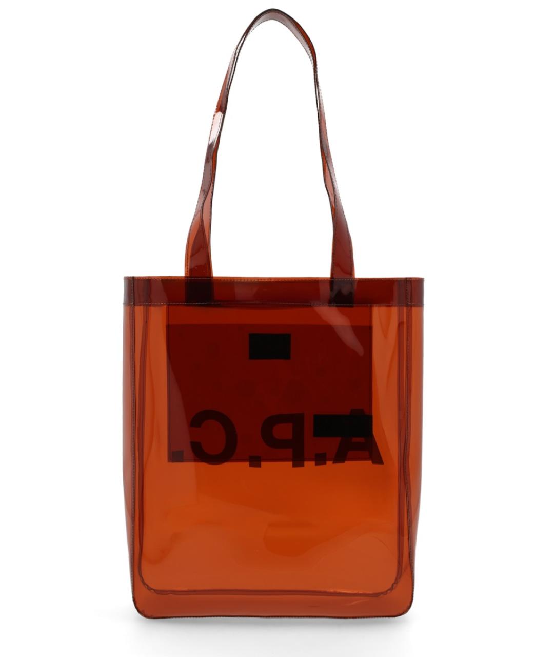 A.P.C. Оранжевая сумка тоут, фото 2