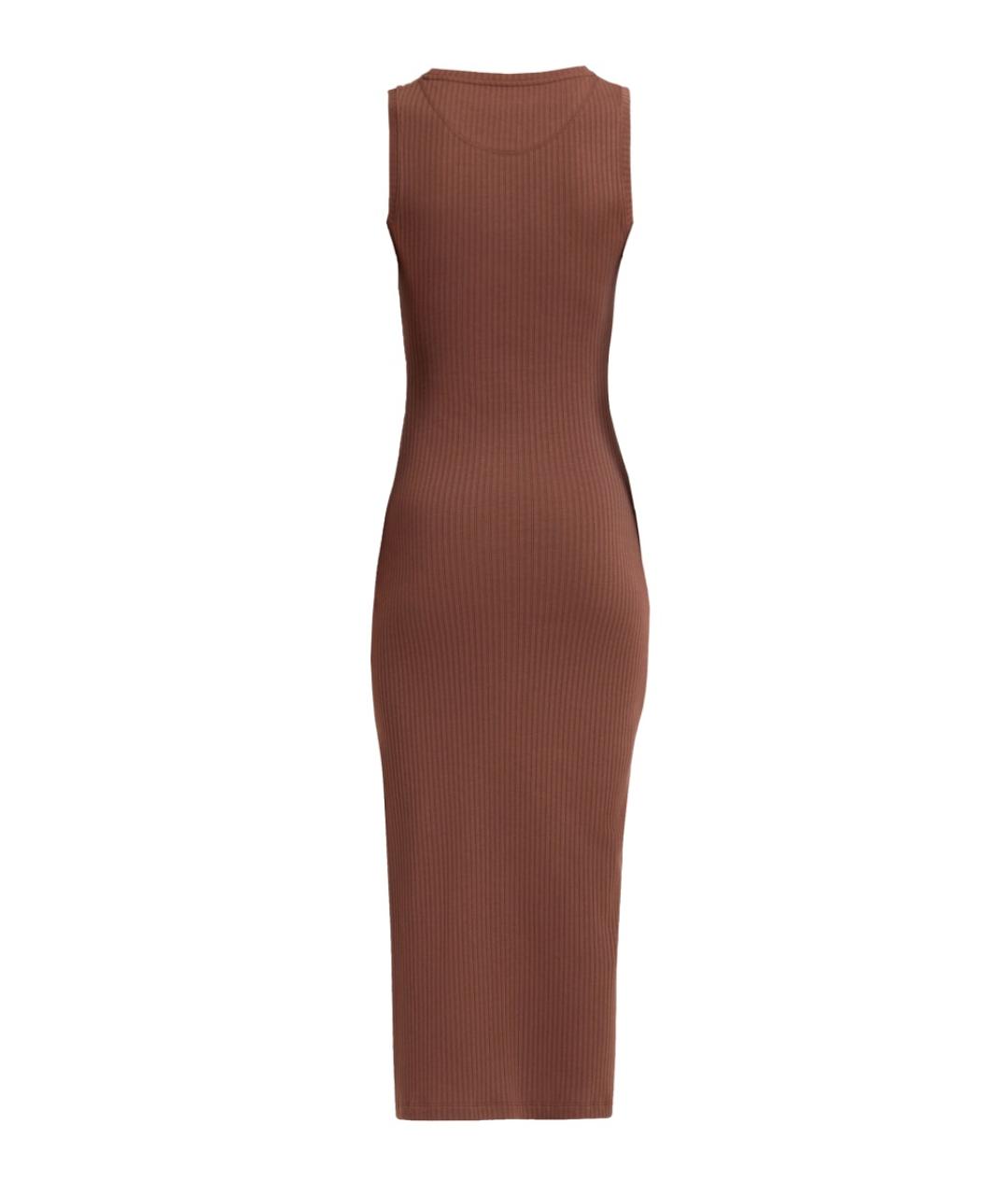 MARNI Коричневое хлопковое повседневное платье, фото 2