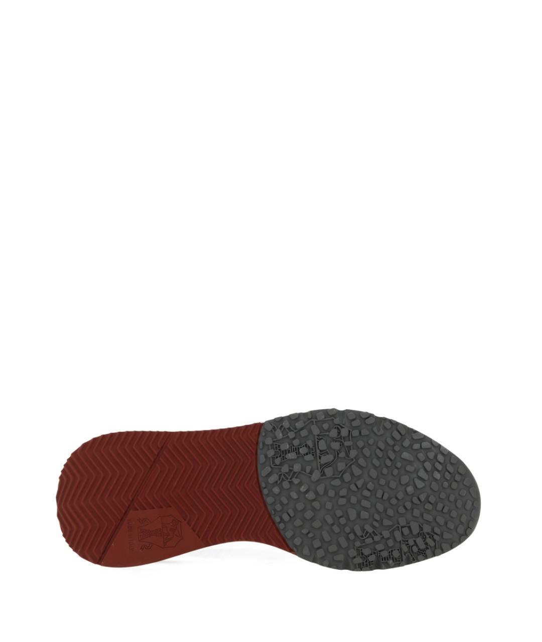 BRUNELLO CUCINELLI Белые текстильные низкие кроссовки / кеды, фото 5