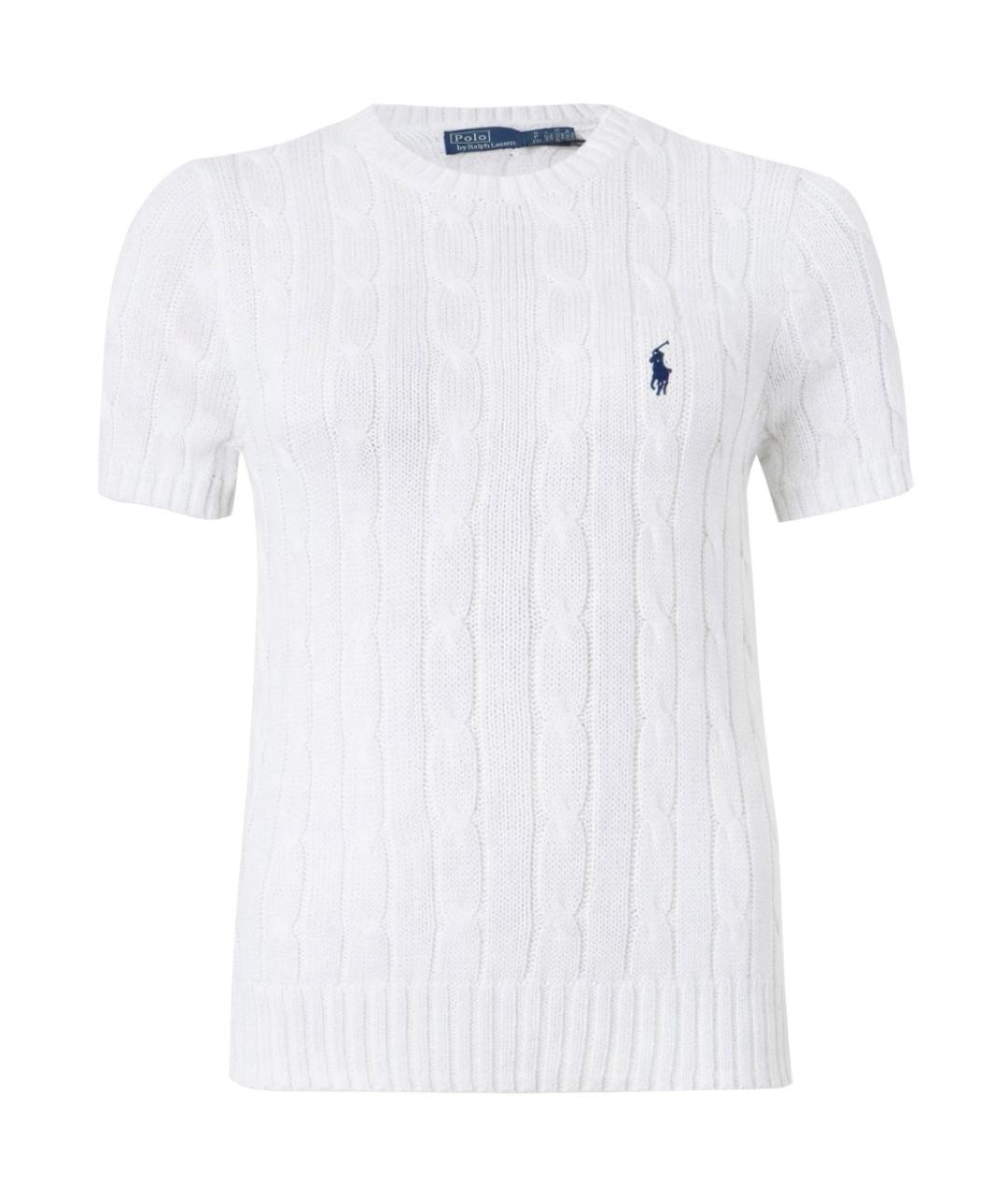 POLO RALPH LAUREN Белый хлопковый джемпер / свитер, фото 1