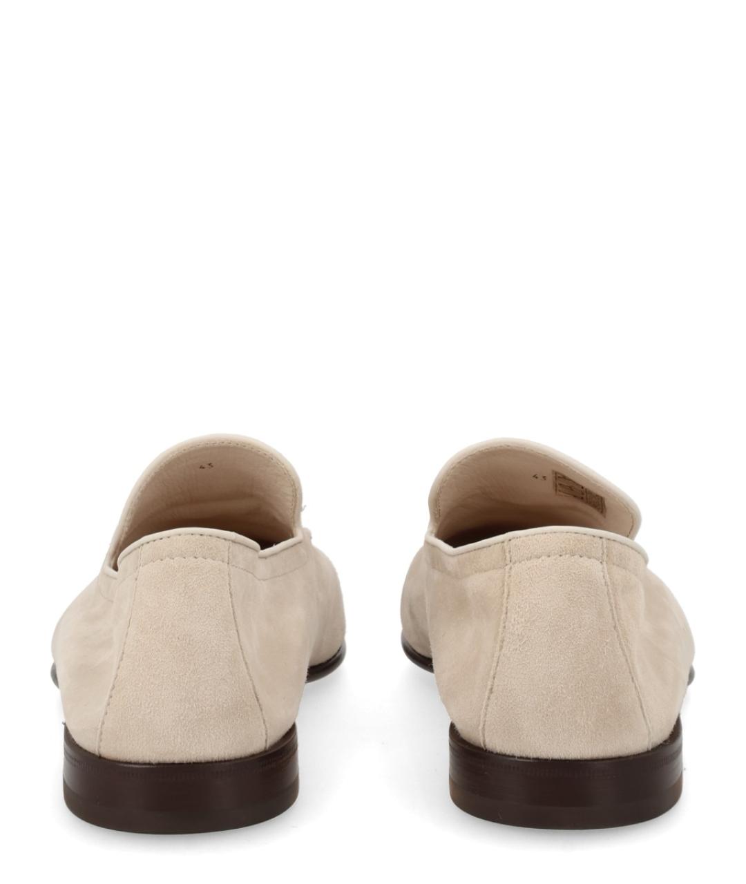 BRUNELLO CUCINELLI Бежевые замшевые лоферы, фото 4
