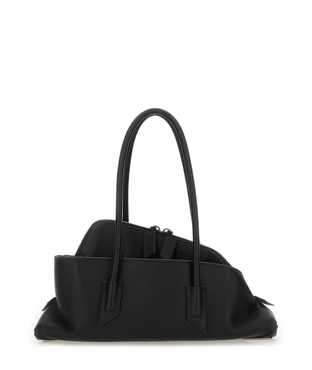 THE ATTICO Черная кожаная сумка через плечо, фото 1