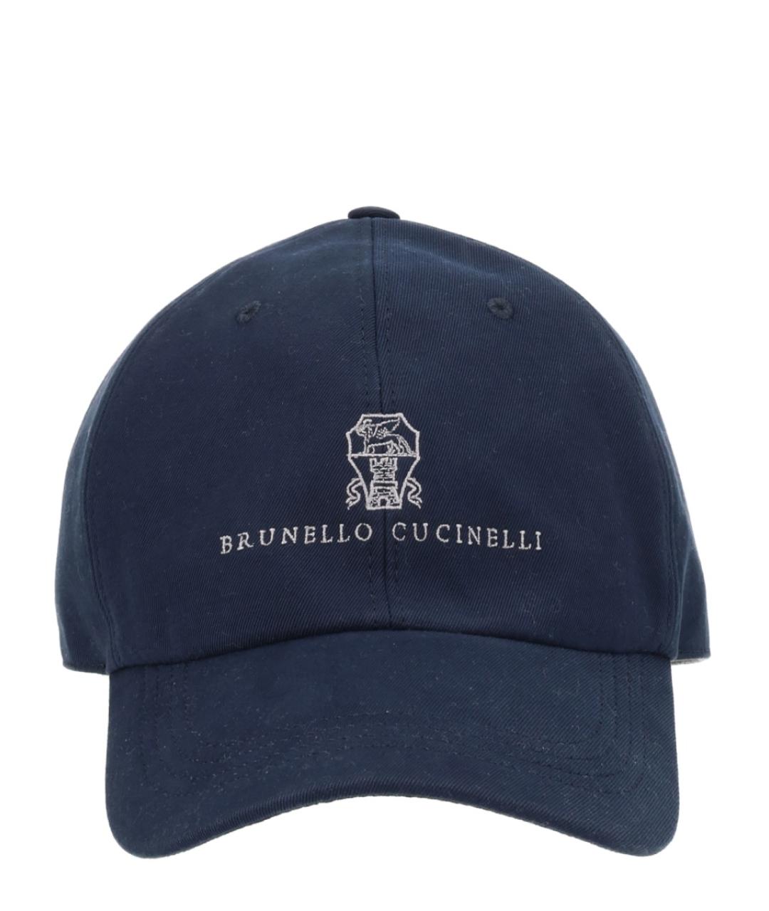 BRUNELLO CUCINELLI Синяя хлопковая кепка/бейсболка, фото 1