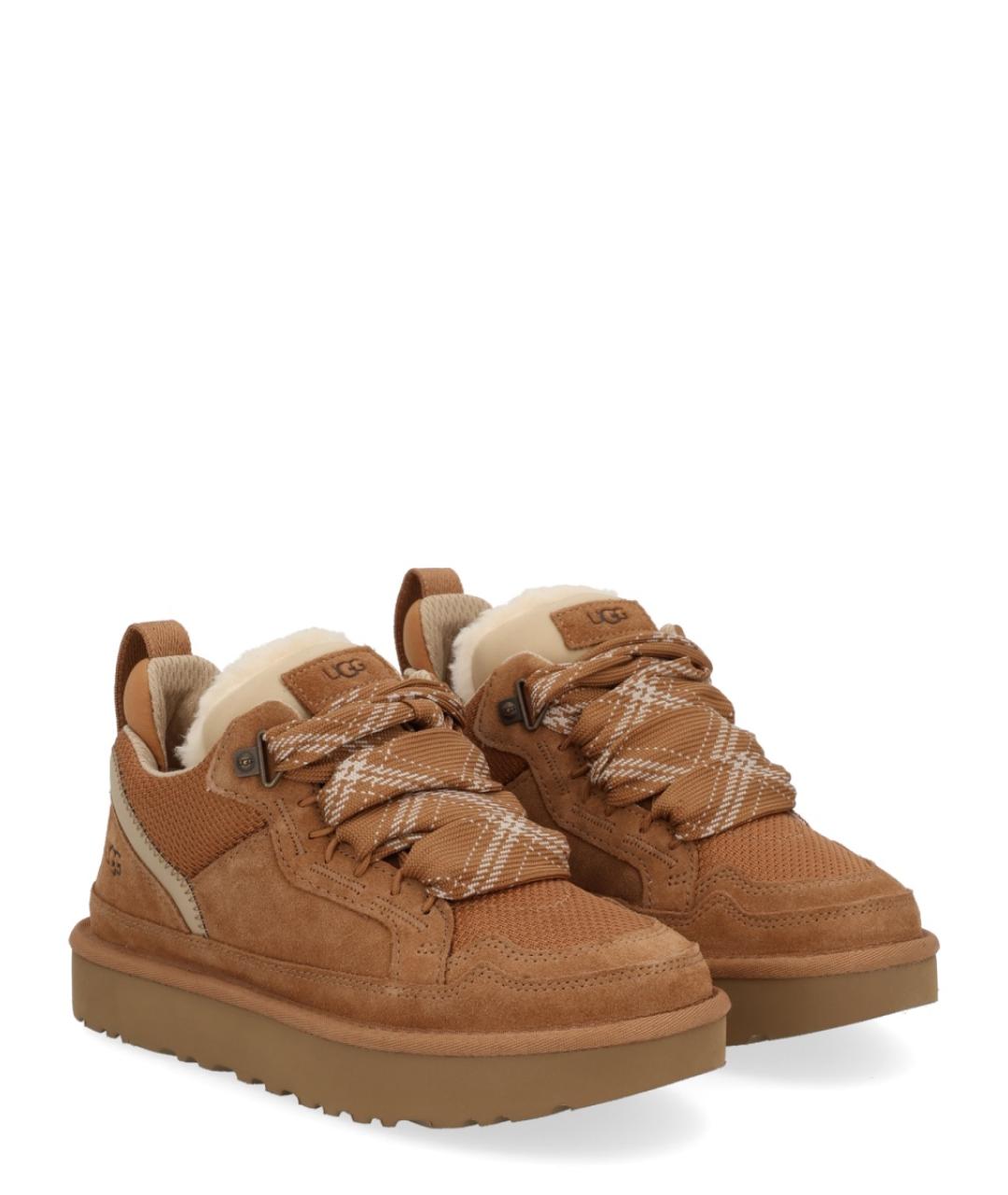 UGG AUSTRALIA Коричневые замшевые кроссовки, фото 2