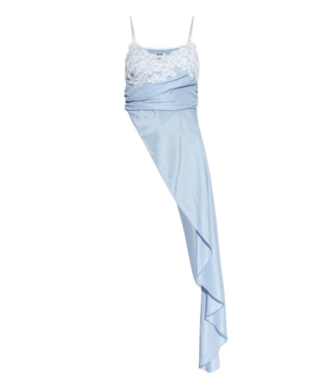 MOSCHINO Голубая ацетатная блузы, фото 1