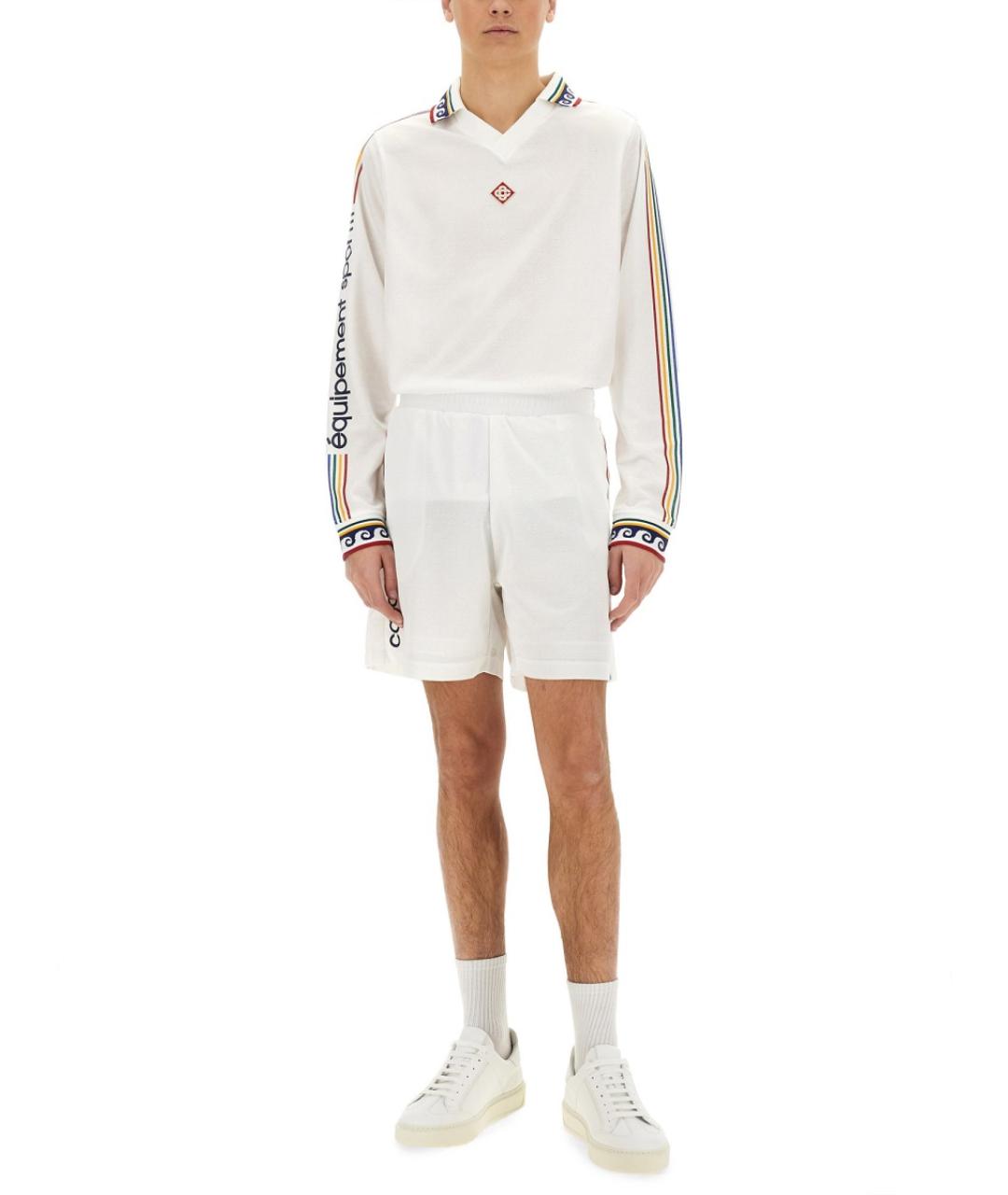 CASABLANCA Белые полиэстеровые шорты, фото 3