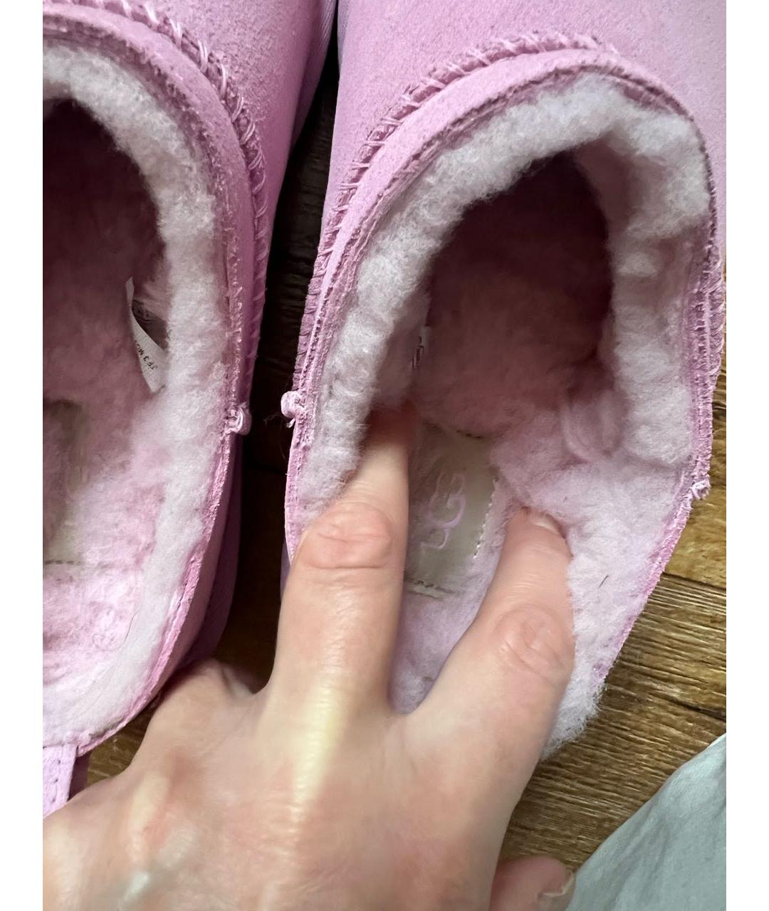 UGG AUSTRALIA Розовые замшевые сабо, фото 6