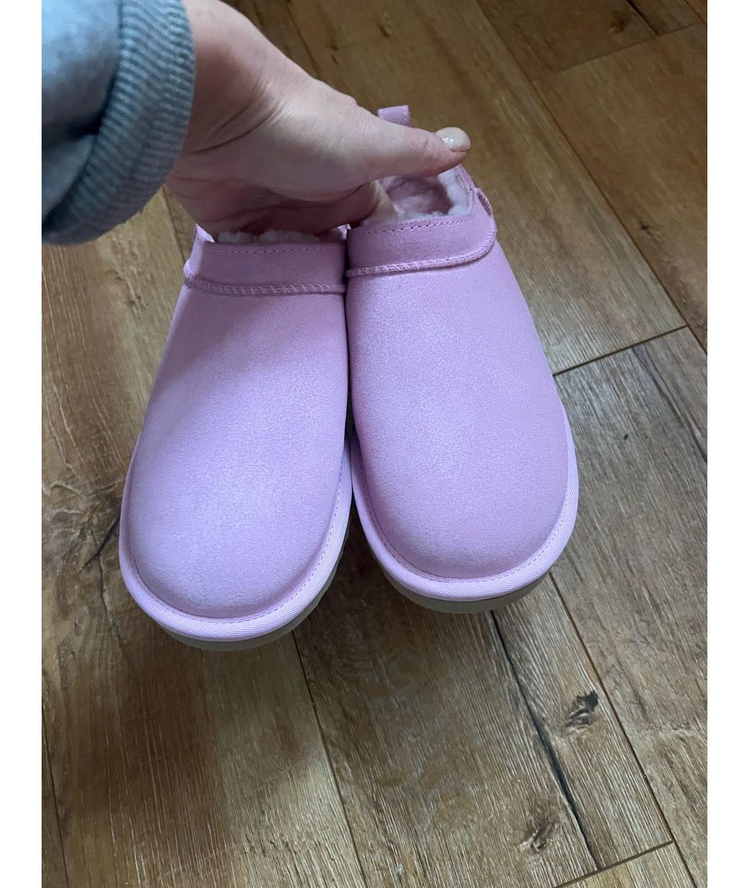 UGG AUSTRALIA Розовые замшевые сабо, фото 4