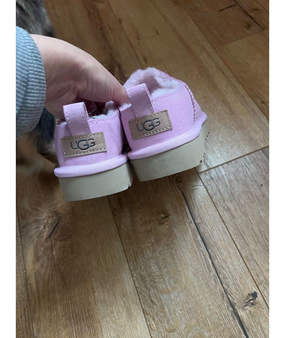 UGG AUSTRALIA Розовые замшевые сабо, фото 3