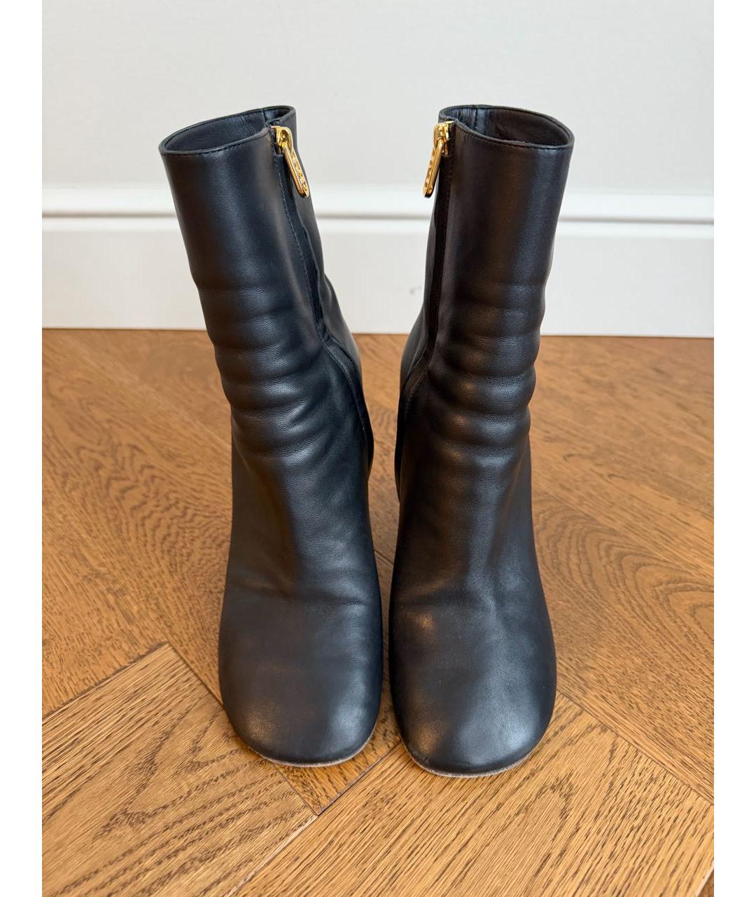 FENDI Черные кожаные ботильоны, фото 2