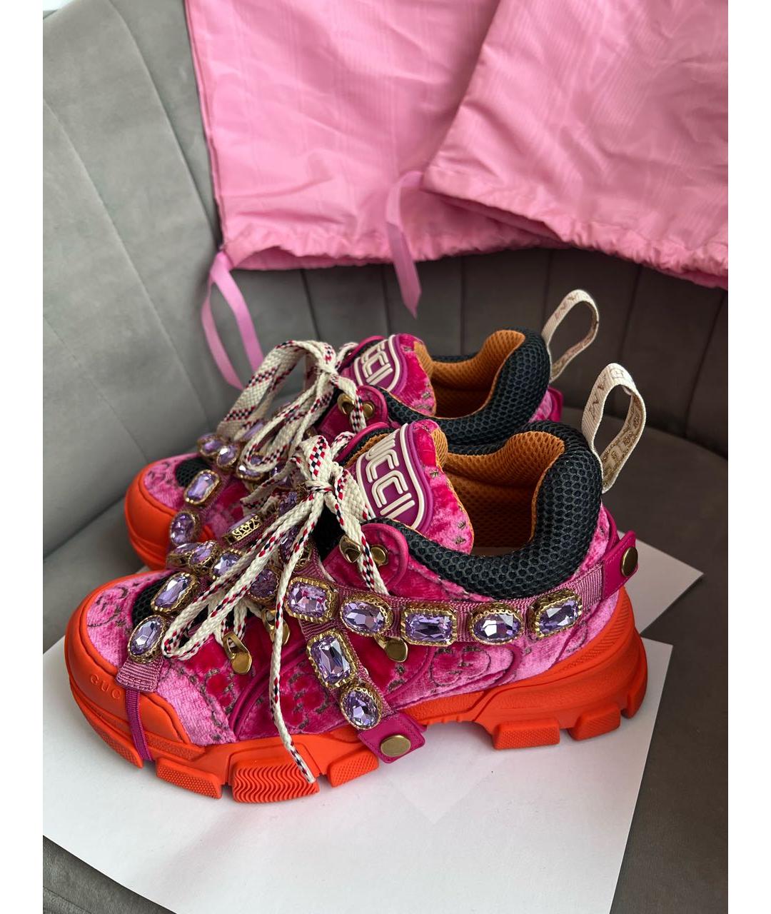 GUCCI Мульти бархатные кроссовки, фото 3