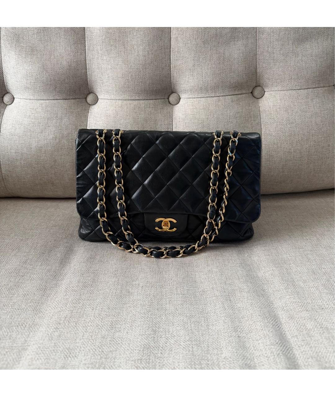 CHANEL Черная кожаная сумка через плечо, фото 5