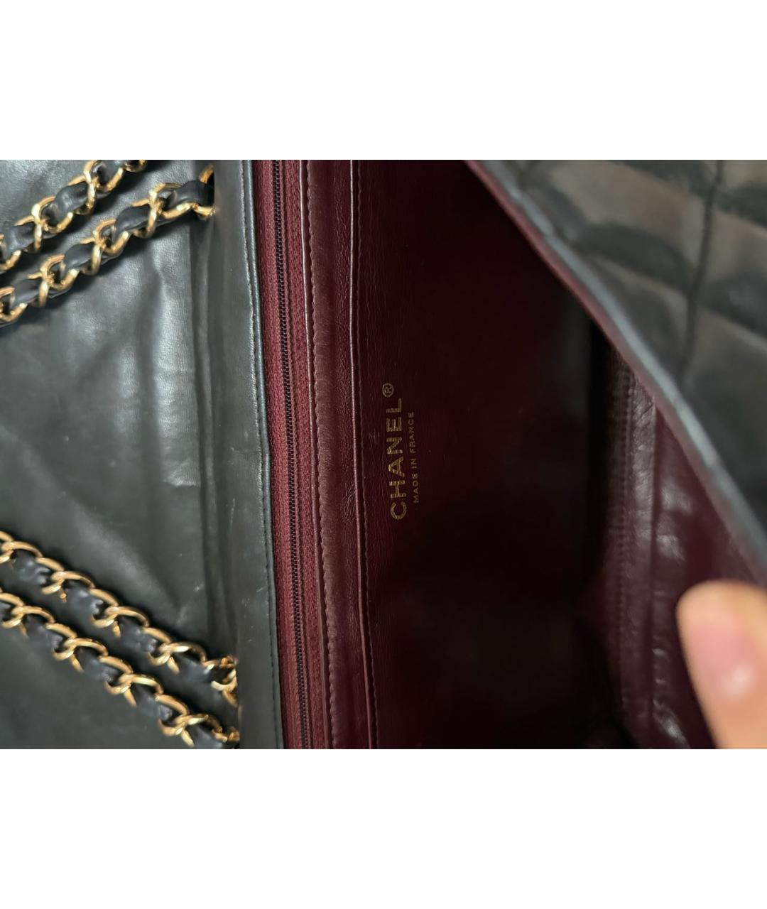 CHANEL Черная кожаная сумка через плечо, фото 4