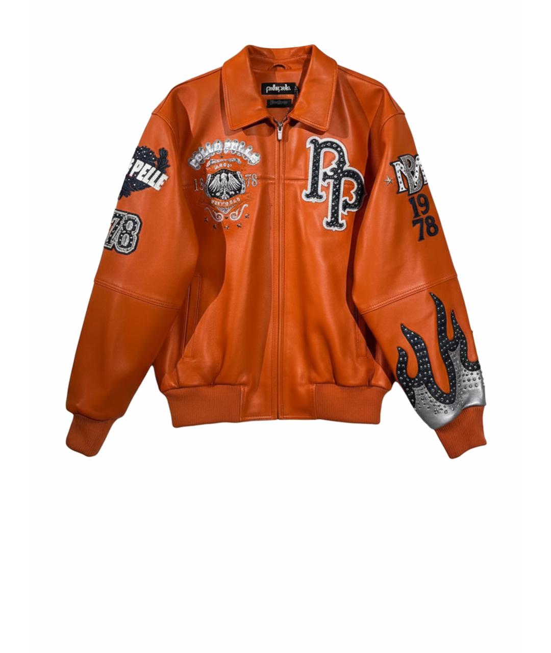 PELLE PELLE Оранжевая кожаная куртка, фото 3
