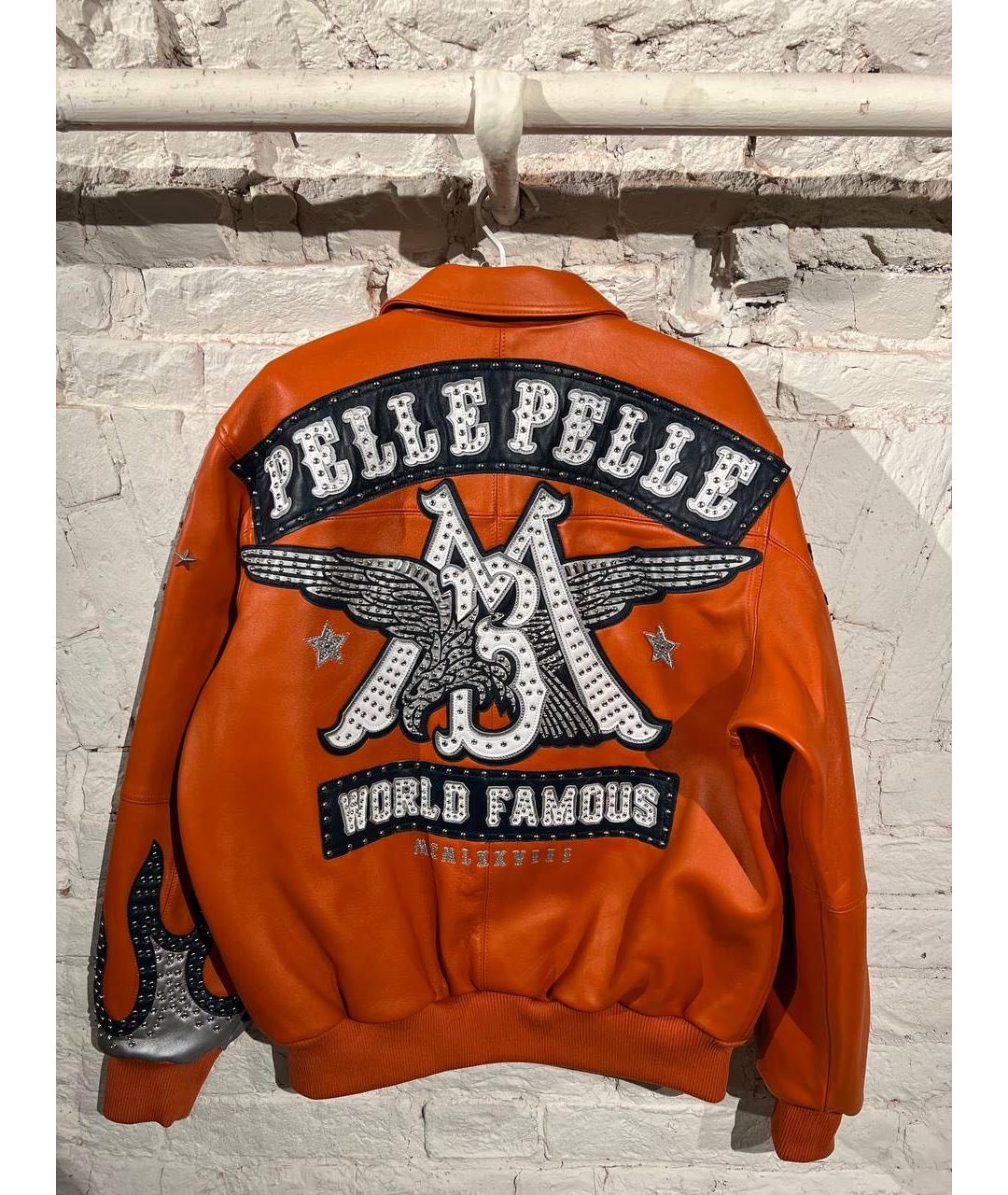 PELLE PELLE Оранжевая кожаная куртка, фото 2