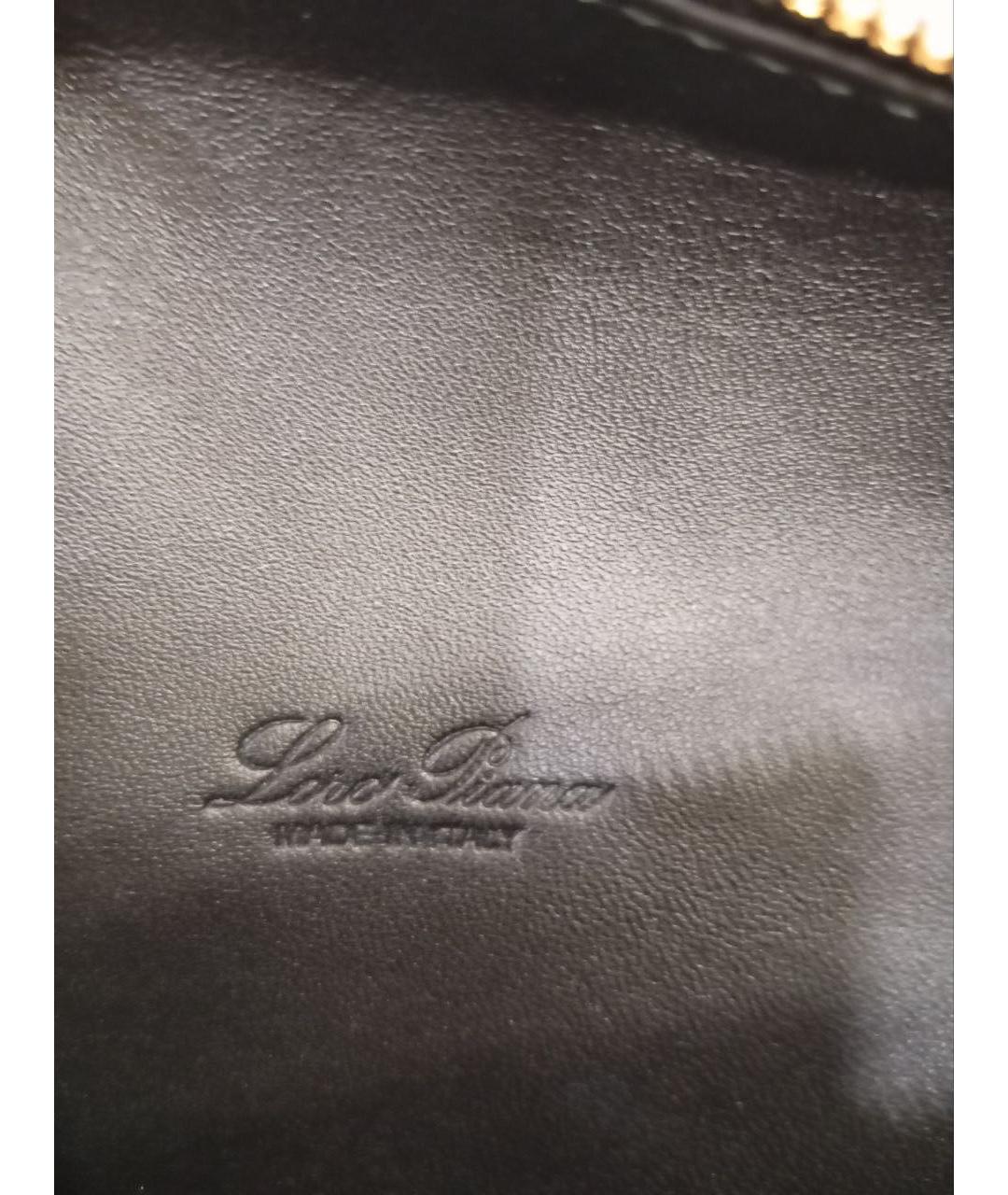 LORO PIANA Черная кожаная сумка через плечо, фото 7