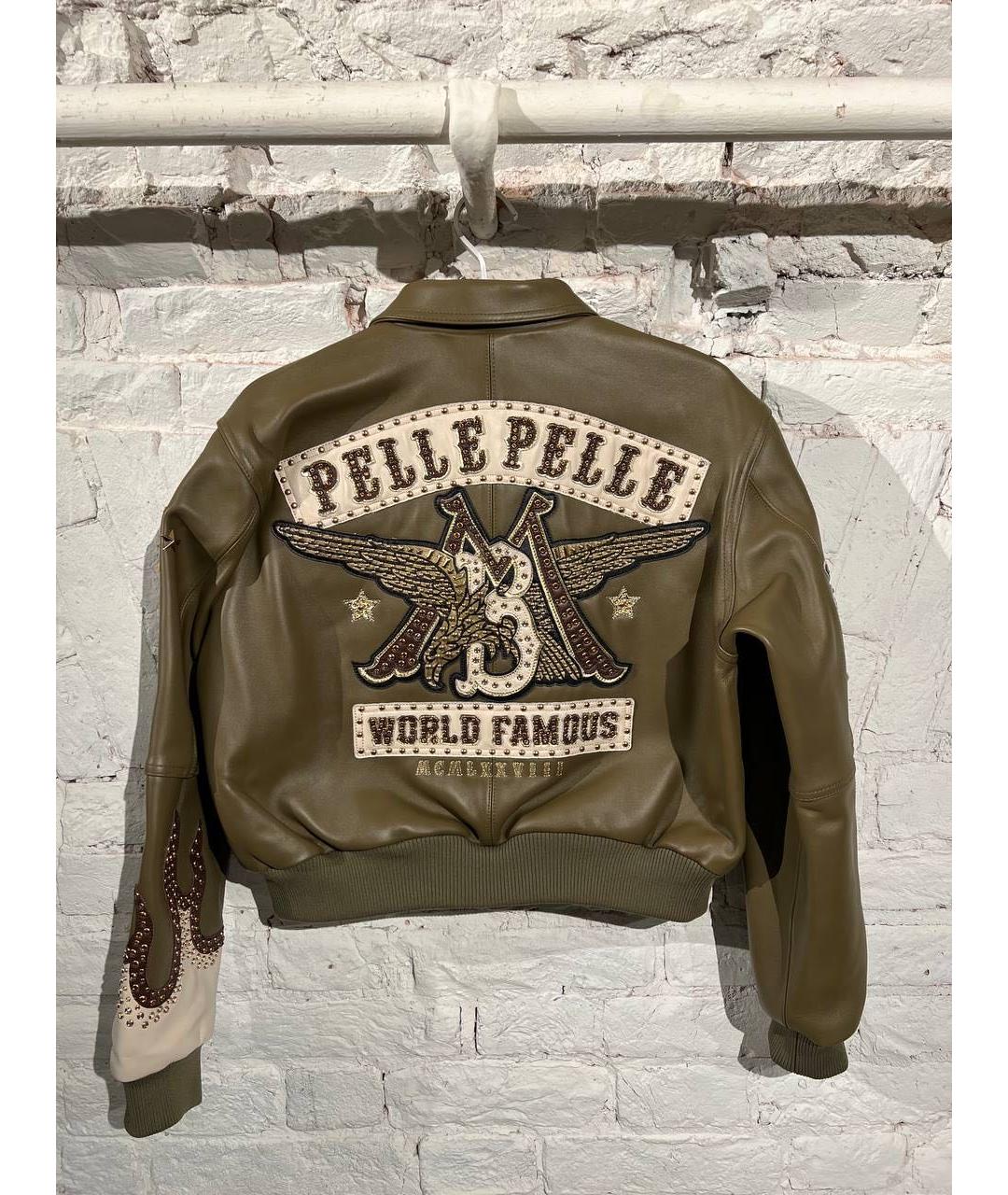 PELLE PELLE Хаки кожаная куртка, фото 2