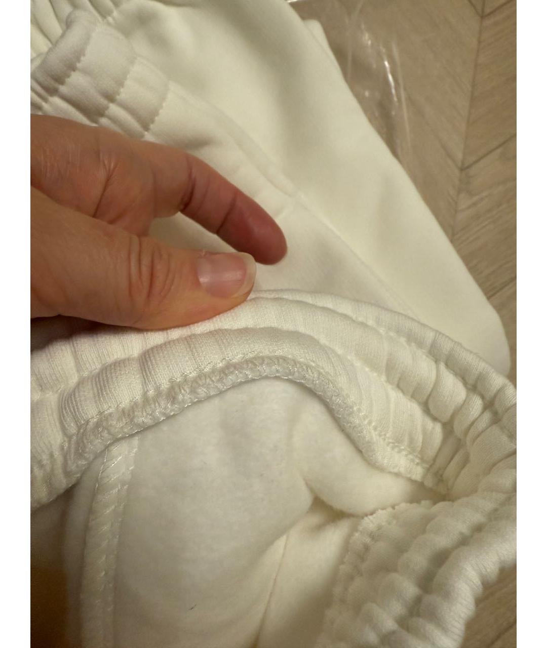 THE PANGAIA Белые хлопковые спортивные брюки и шорты, фото 3