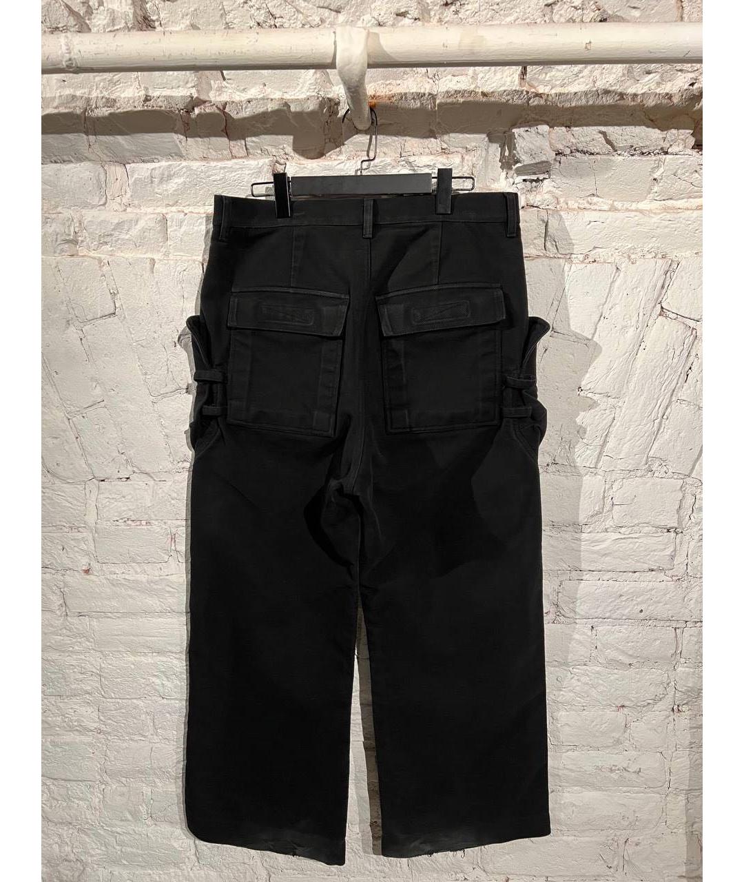 RICK OWENS Черные повседневные брюки, фото 2