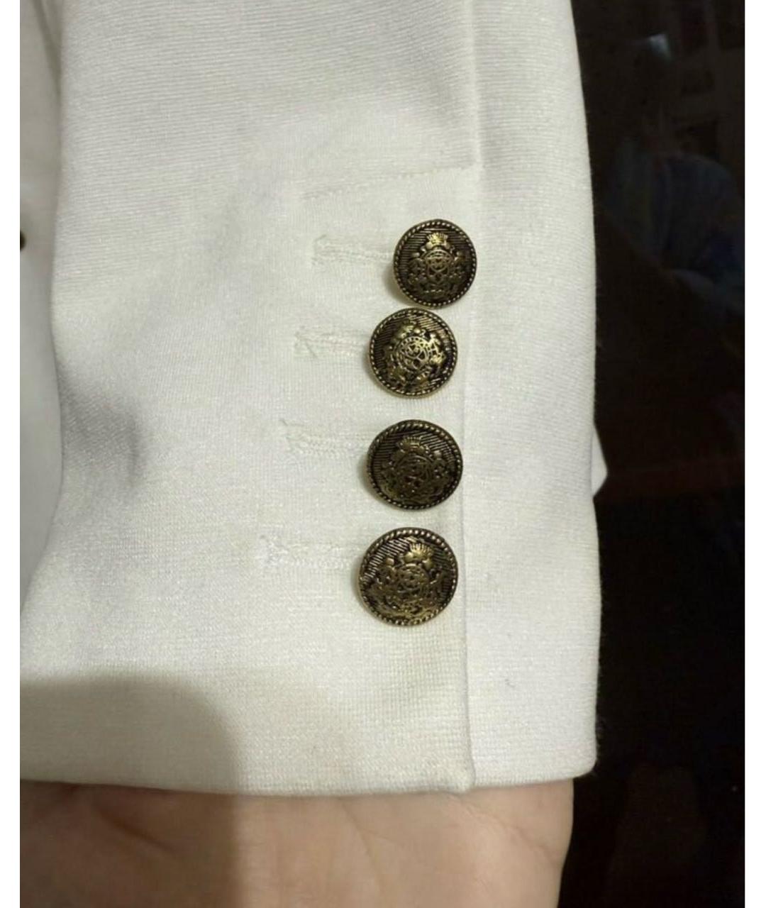 MAX MARA Белый вискозный жакет/пиджак, фото 3