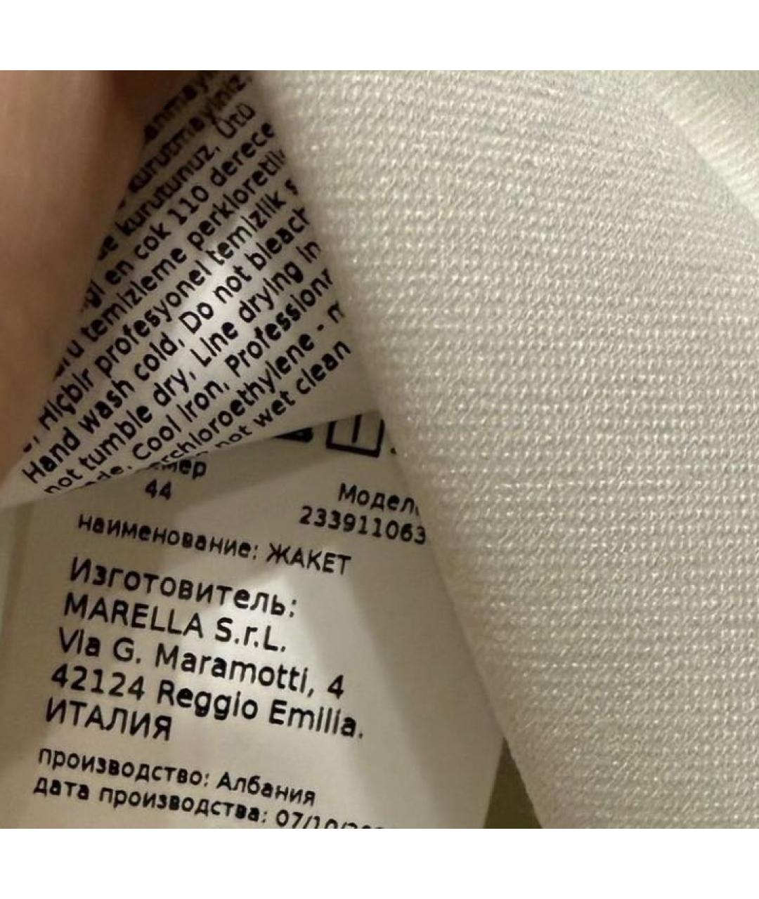 MAX MARA Белый вискозный жакет/пиджак, фото 6