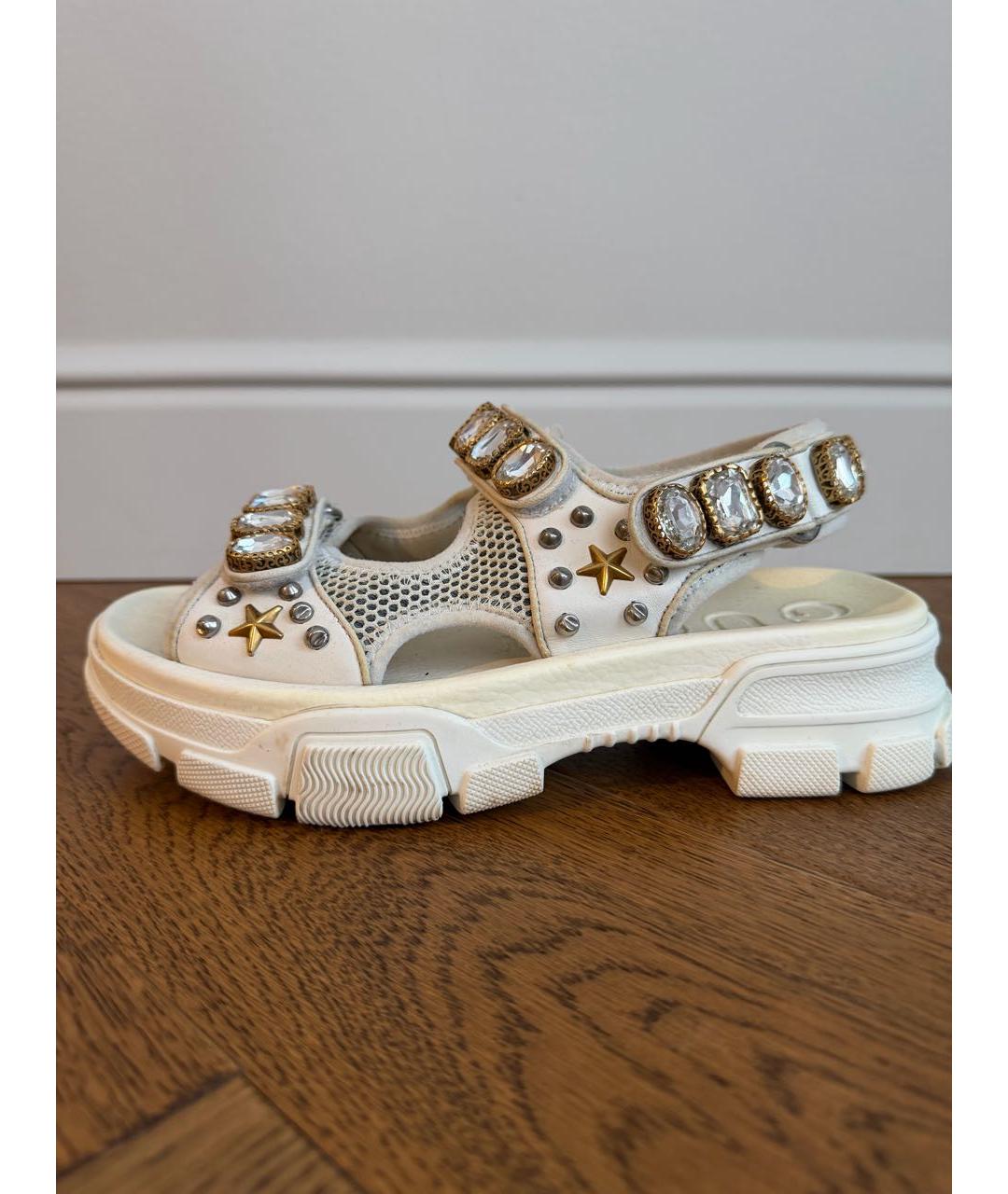 GUCCI Белые резиновые сандалии, фото 7