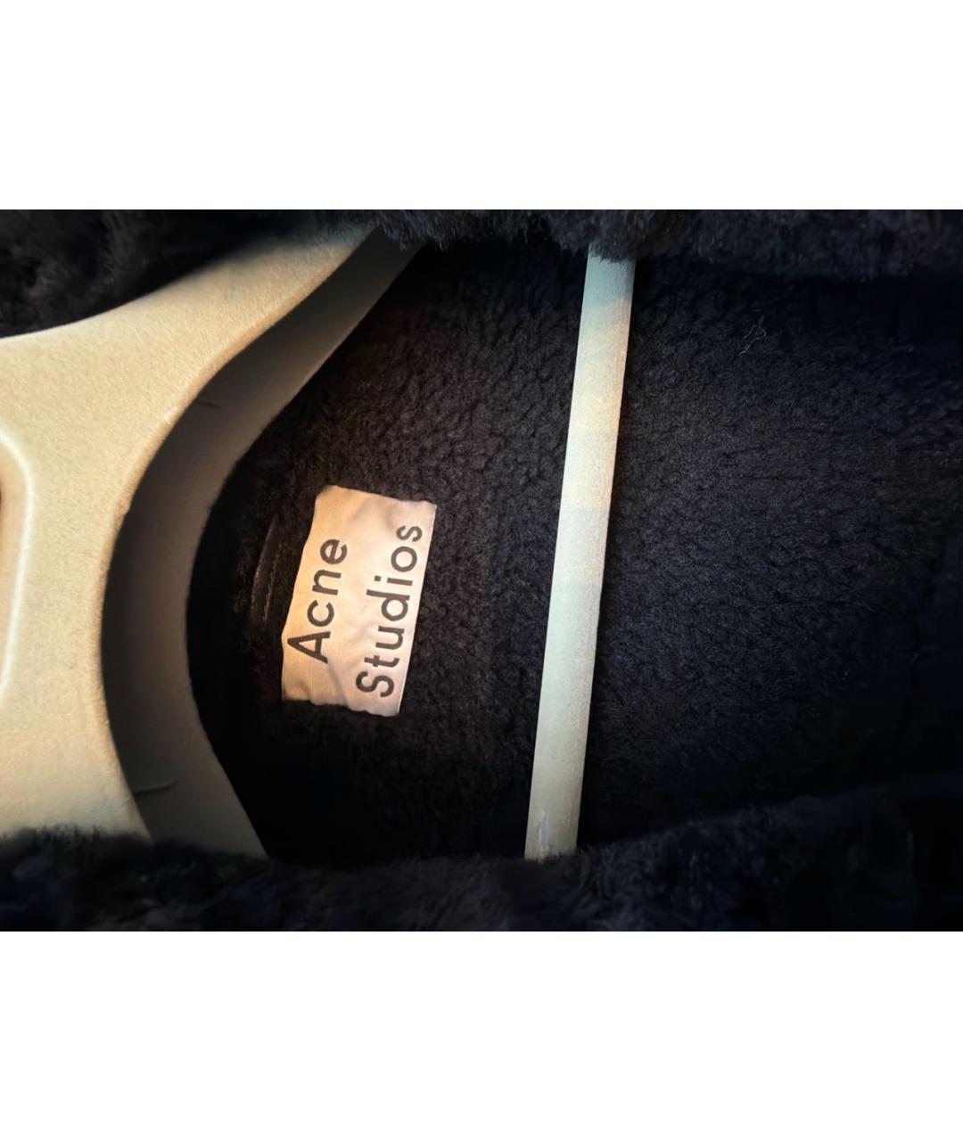 ACNE STUDIOS Черная кожаная дубленка, фото 3