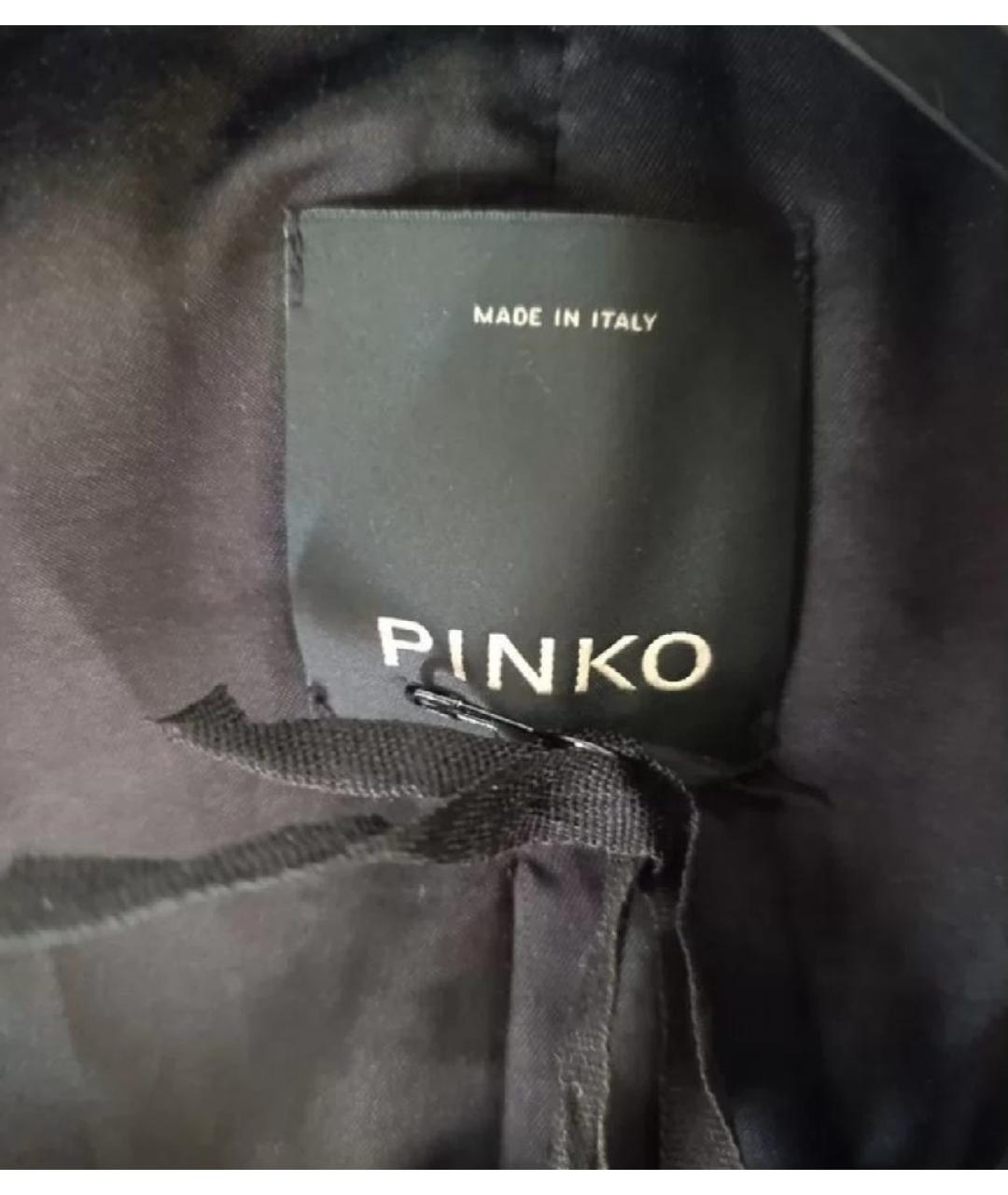 PINKO Черный полиэстеровый жакет/пиджак, фото 3
