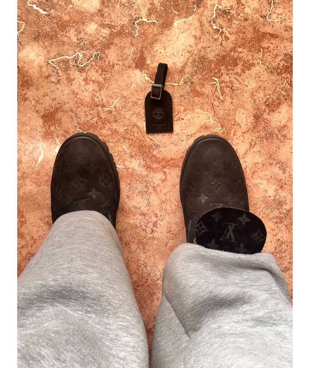 TIMBERLAND Черные нубуковые высокие ботинки, фото 2