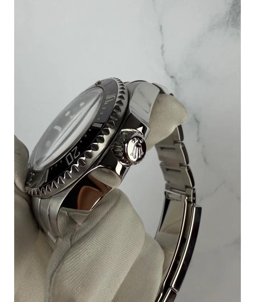 ROLEX Черные металлические часы, фото 4