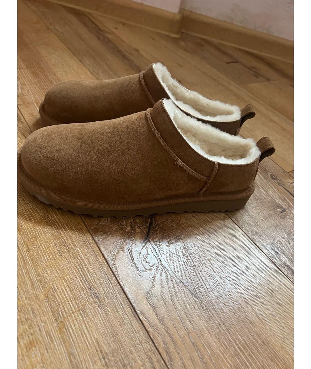 UGG AUSTRALIA Коричневые замшевые сабо, фото 6