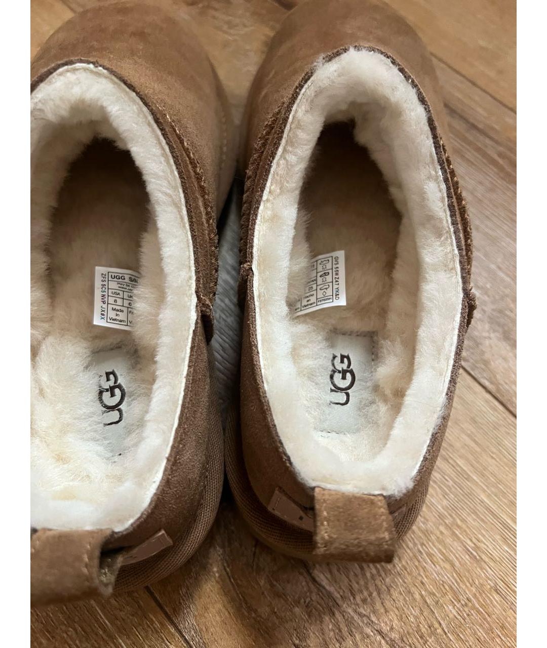 UGG AUSTRALIA Коричневые замшевые сабо, фото 5