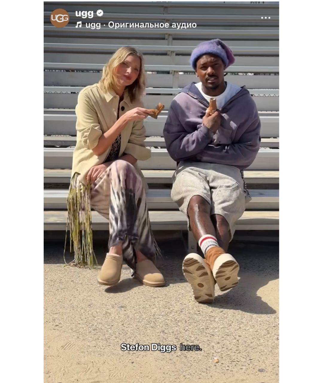 UGG AUSTRALIA Коричневые замшевые сабо, фото 8