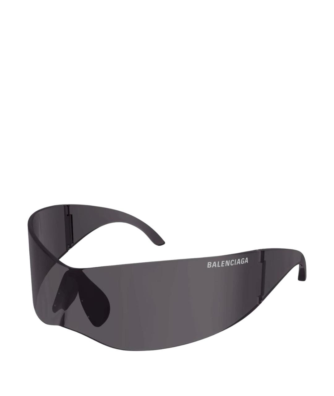 BALENCIAGA Черные пластиковые солнцезащитные очки, фото 1