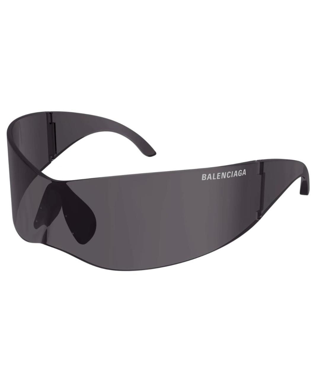 BALENCIAGA Черные пластиковые солнцезащитные очки, фото 3
