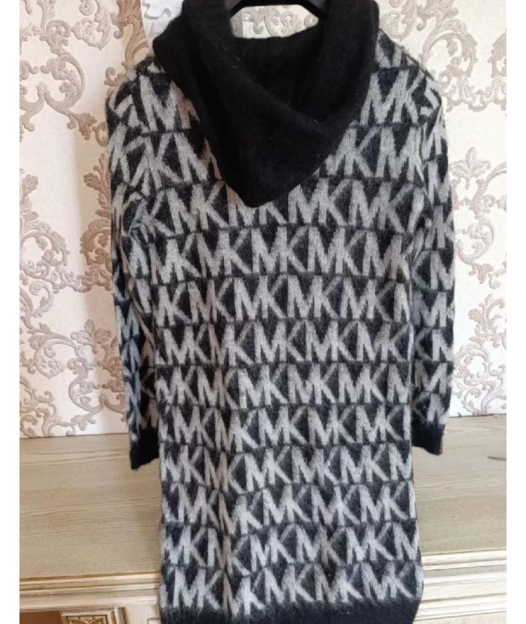 MICHAEL KORS Черное шерстяное повседневное платье, фото 2