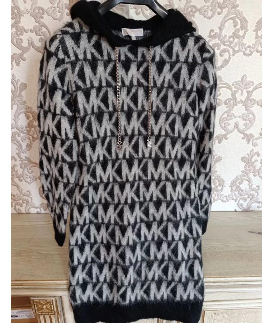 MICHAEL KORS Черное шерстяное повседневное платье, фото 5