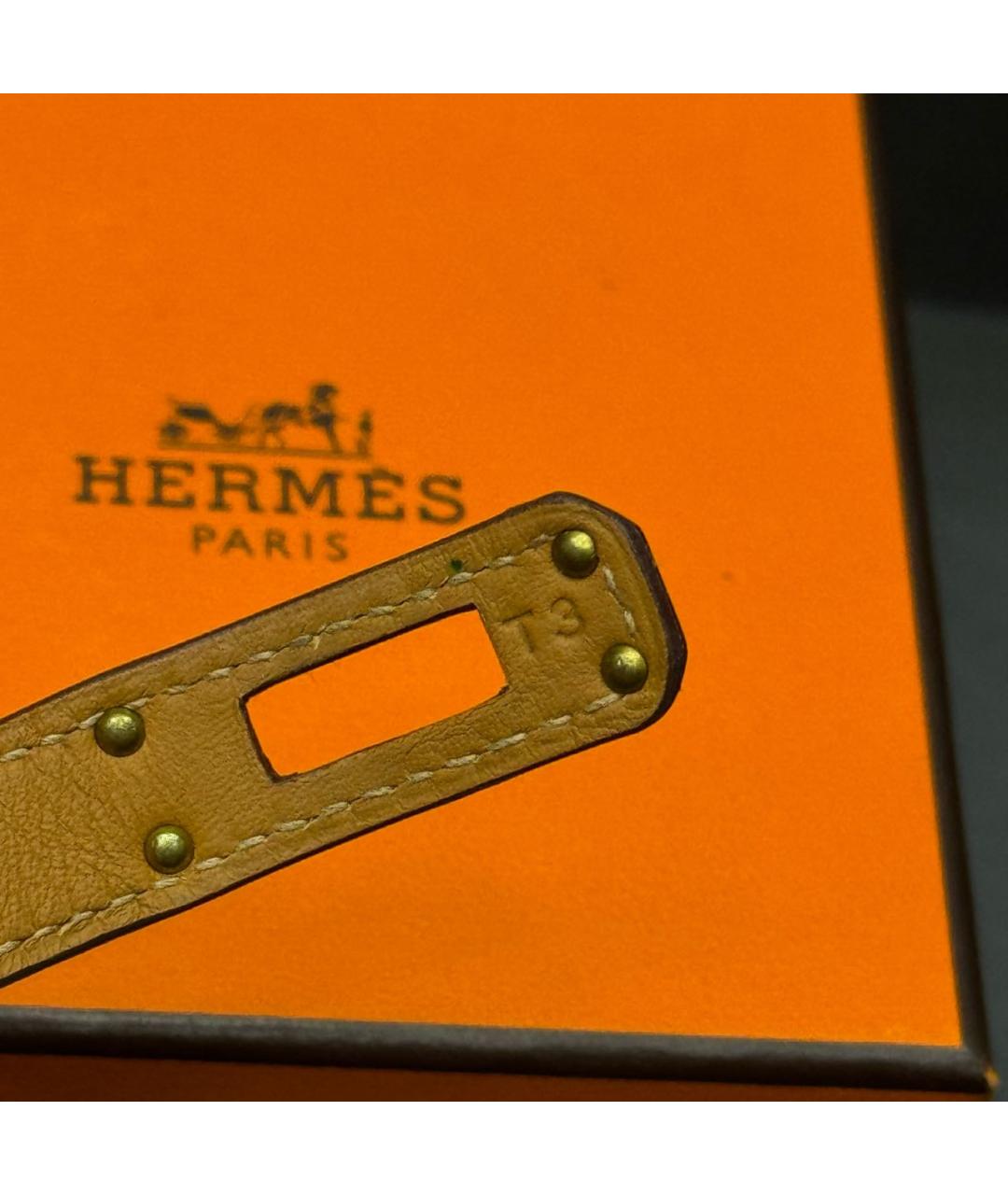 HERMES Розовый кожаный браслет, фото 8