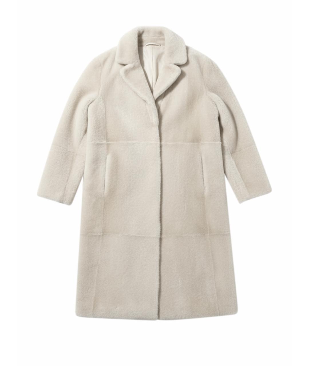 YVES SALOMON Белая меховая дубленка, фото 1