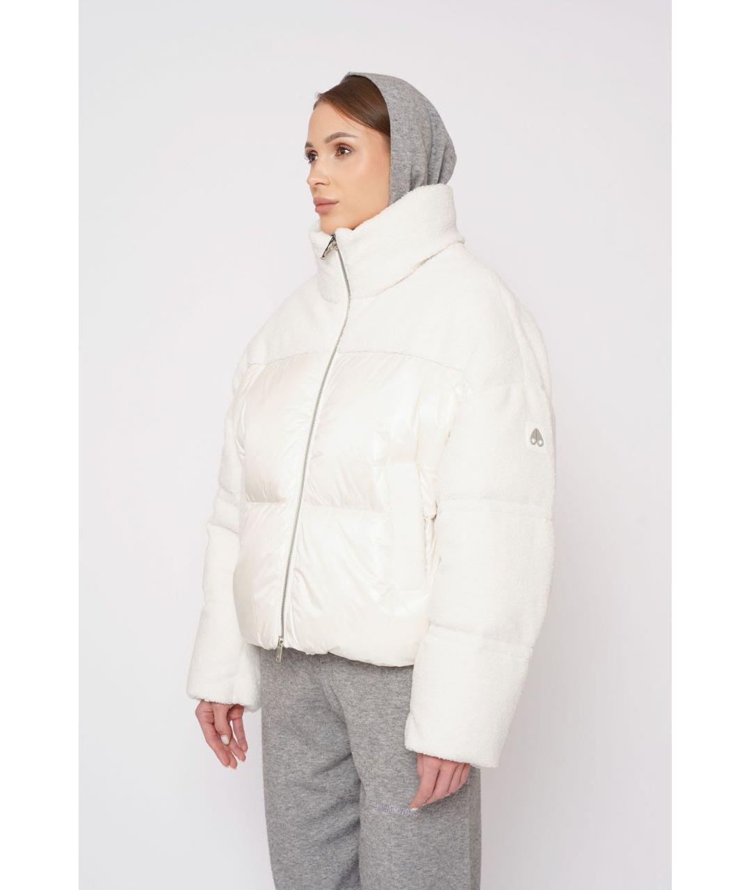 MOOSE KNUCKLES Белая полиэстеровая куртка, фото 4