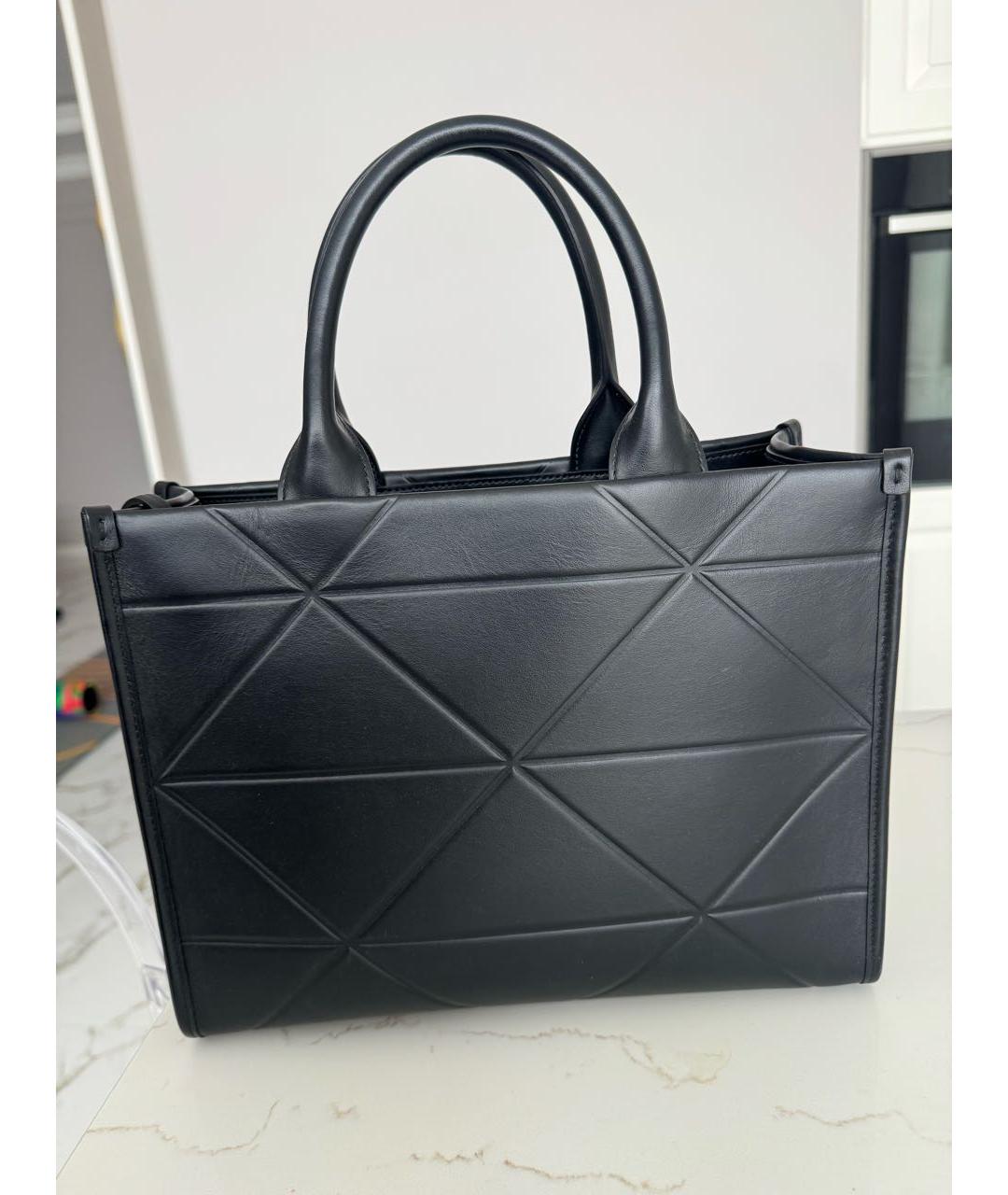 PRADA Черная кожаная сумка тоут, фото 2