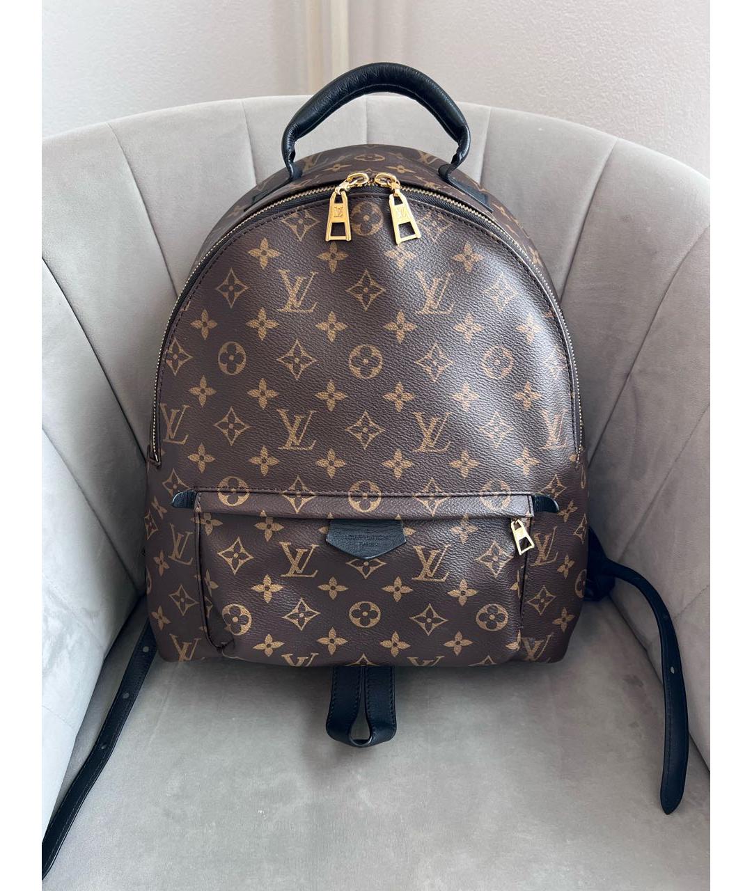 LOUIS VUITTON Коричневый кожаный рюкзак, фото 9